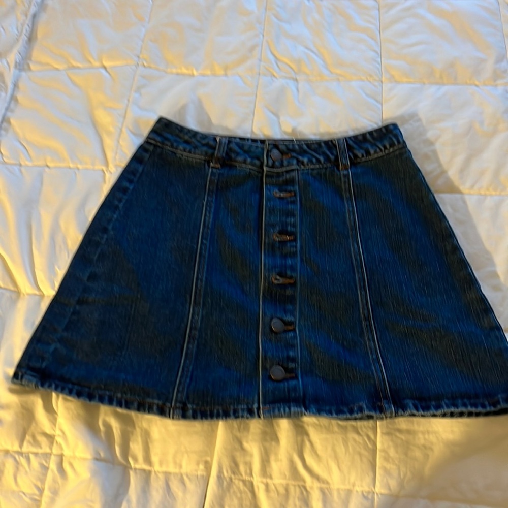 LIFE IN PROGRESS JEAN SKIRT